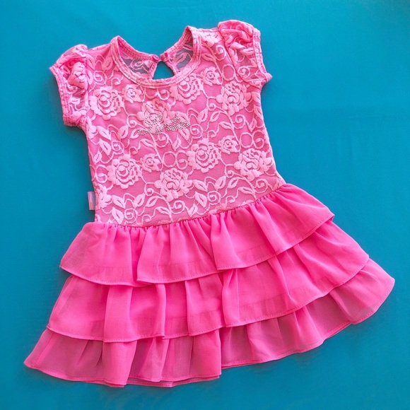 Baby Girl Dress with Embroidery🌸🌸and Ruffles - Picture 1 of 4